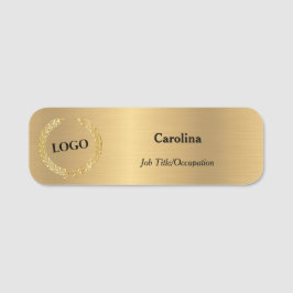 Business Logotyp Promotional Company Guld Namnbricka