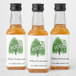 Business Logotyp Promotional Company Mini Spritflaskor Etikett