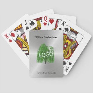Business Logotyp Promotional Company Silver Casinokort