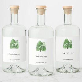 Business Logotyp Promotional Company Spritflaskor Etikett