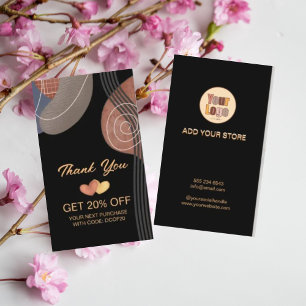 Business Logotyp Promotional Store-Tack Rabattkort