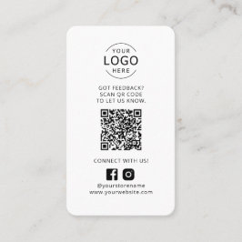 Business Logotyp QR Code Feedback Social Media Visitkort