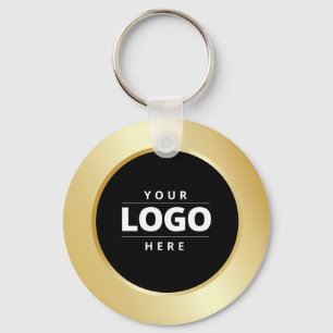 Business Logotyp QR-kod Guld Black Employee Keycha Nyckelring