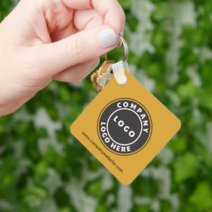 Business Logotyp QR-kod och personal på företagets Nyckelring