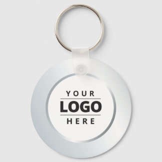 Business Logotyp QR-kod Silver medarbetarnyckelked Nyckelring