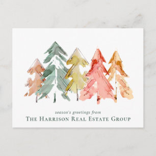 Business Logotyp QR-koden Gräs Träd jul Helg Vykort