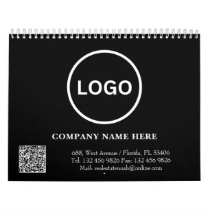 Business Logotyp QR-kodföretag Modern Kalender