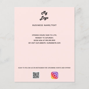 Business logotyp qr-kodinstagram ro guld flygblad
