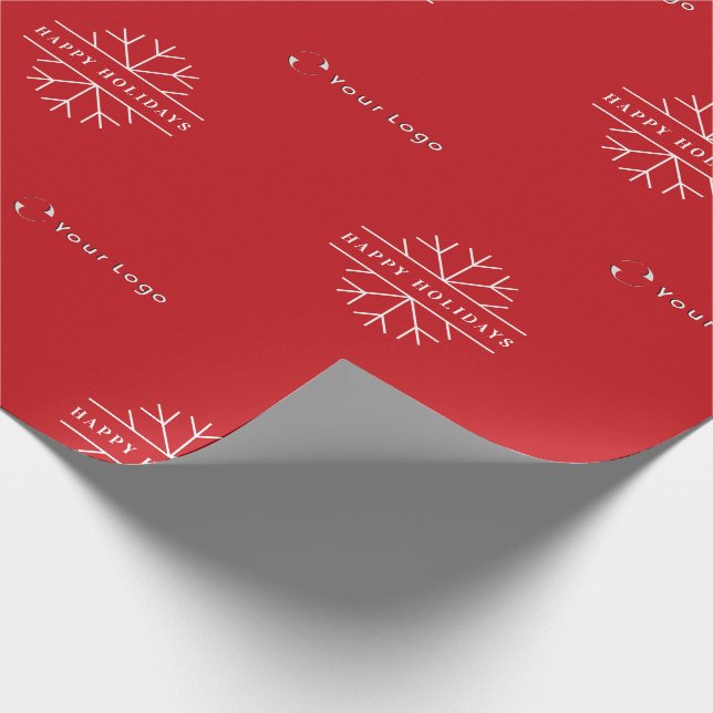 Business Logotyp Red jul Snowflake Lp Wrapping Presentpapper (Hörn)