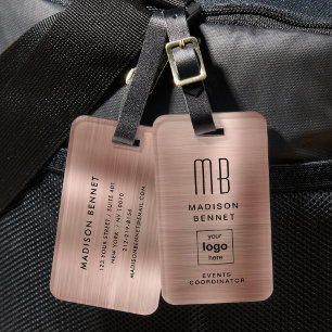 Business Logotyp Ro Professionell Travel Guld Bagagebricka