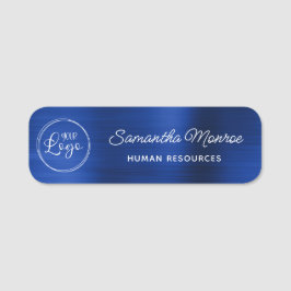 Business Logotyp Royal Navy Blue Foil Namnbricka