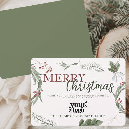 Business Logotyp Rustic Woodland Company jul Julkort