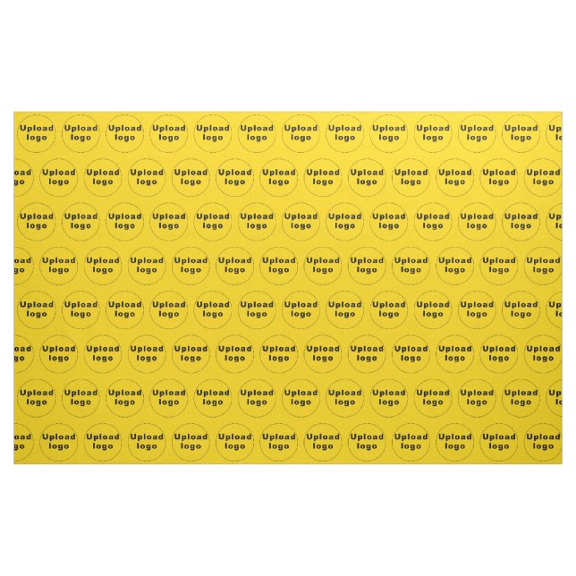 Business Logotyp Seamless Mönster på Gult Fabric Tyg (Yard)