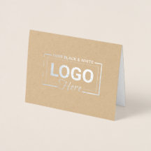Business Logotyp Silver Foil Tackkort-kort
