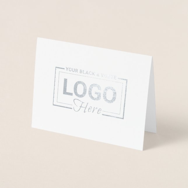 Business Logotyp Silver Foil Tackkort-kort Folierat Kort (Framsida)