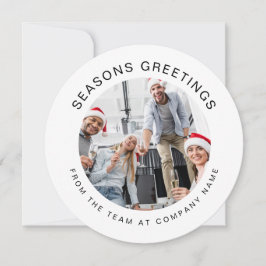 Business Logotyp Simple Anpassningsbar Photo jul Julkort