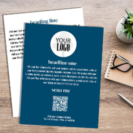 Business Logotyp Simple Minimalist Blue Flyer