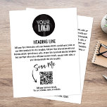 Business Logotyp Simple Minimalist Flyer<br><div class="desc">Den här designen har en affärsflygare,  du kan lägga till din logotyp och din URL QR-kod,  med ett enkelt minimalistiskt,  modernt,  svart och vitt stil med en elegant,  skapa din egen mall,  perfekt för alla små företag.</div>