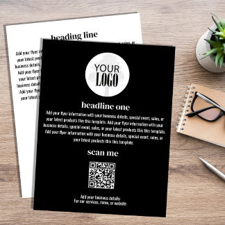 Business Logotyp Simple Minimalist Flyer Black