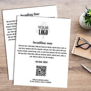 Business Logotyp Simple Minimalist Flyer Black