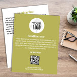 Business Logotyp Simple Minimalist Guld Flyer<br><div class="desc">Den här designen har en affärsflygare,  du kan lägga till din logotyp och din URL QR-kod,  med en enkel minimalistisk,  modern,  guld och vit stil med en elegant,  skapa din egen mall,  perfekt för alla små företag.</div>