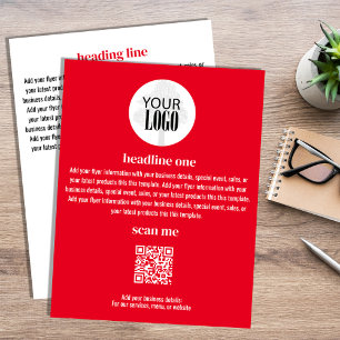 Business Logotyp Simple Minimalist Red Flyer