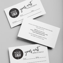 Business Logotyp Simple Minimalist Script Tidsbeställning Kort