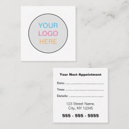 Business Logotyp Simple Square avtalat kort