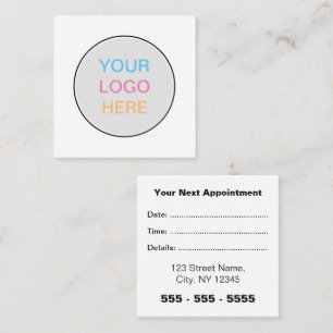 Business Logotyp Simple Square avtalat kort