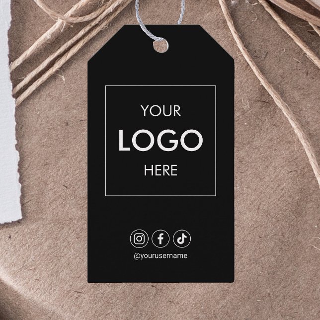 Business Logotyp Social Media Professionell Black Presentetikett (Skapare uppladdad)