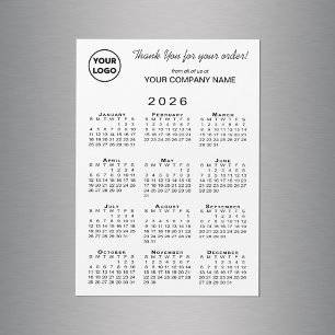 Business Logotyp Tack 2026 Calendar Magnet