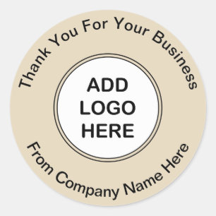 Business Logotyp - tack för Stickers Runt Klistermärke