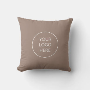 Business Logotyp Taupe Dekorativ kudde