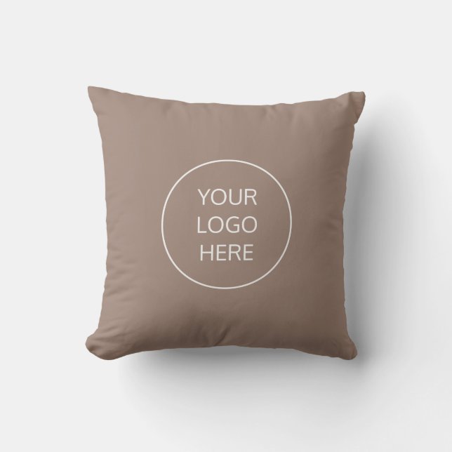 Business Logotyp Taupe Dekorativ kudde (Framsida)