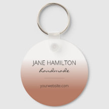 Business Logotyp Terracotta Simple Keychain