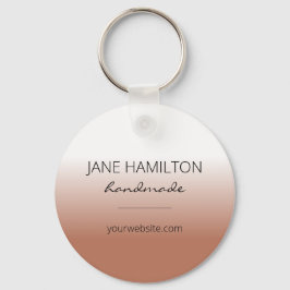 Business Logotyp Terracotta Simple Keychain Nyckelring