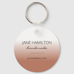 Business Logotyp Terracotta Simple Keychain Nyckelring