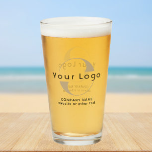 Business logotyp + text Clean Minimum Company Beer Glaskopp