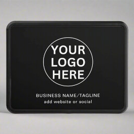 Business Logotyp & Text l Promotive Black & White Dragkroksskydd