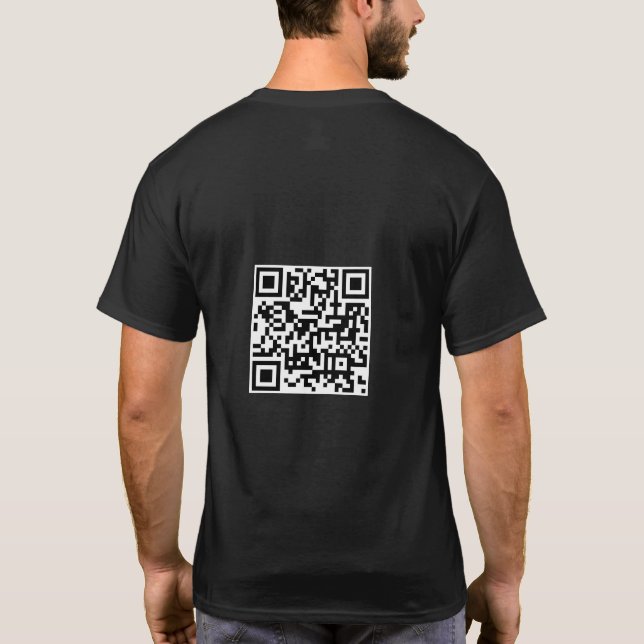 Business Logotyp webbplats Employee Namn Black T Shirt (Baksida)