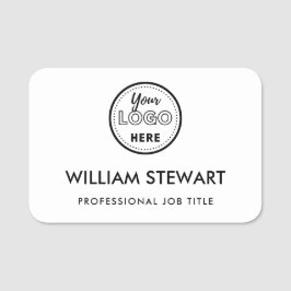 Business Logotyp White Employee Namn Namnbricka