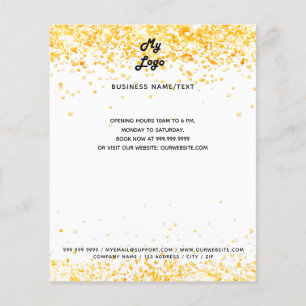 Business logotyp white guld confietti flygblad