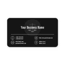 Business Logotyp White Icons Classy Black