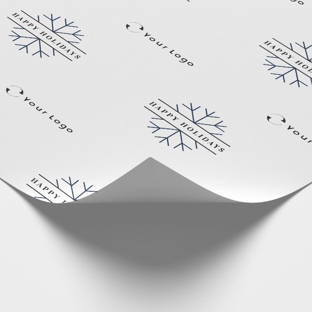 Business Logotyp White jul Snowflake LP Presentpapper (Hörn)