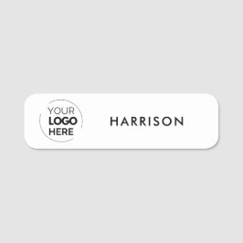 Business Logotyp White Minimalist Employee Namnbricka