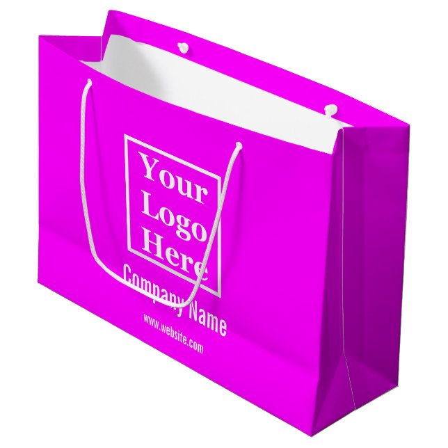 Business Magenta White Company Namn Logotyp-mall (Framsidan Vinklad)