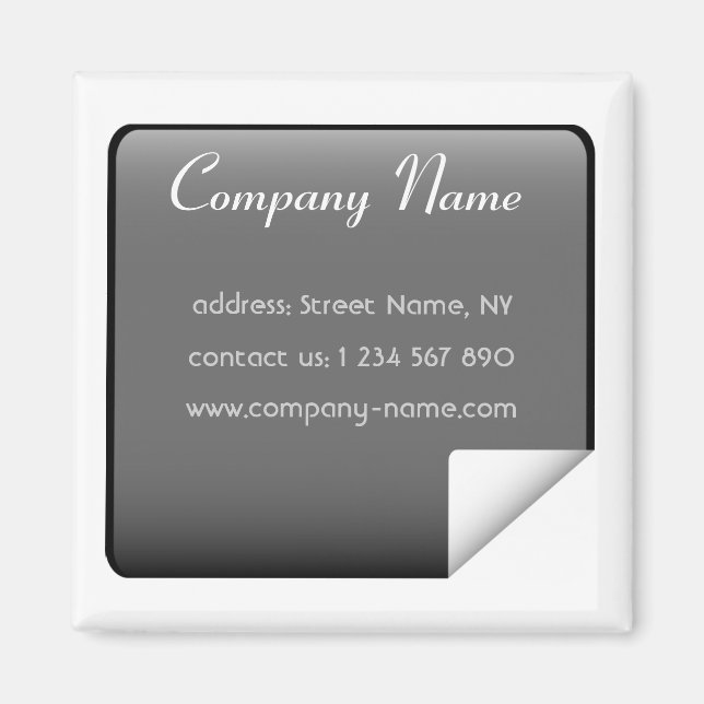 Business Magnet Design - svart (Framsidan)