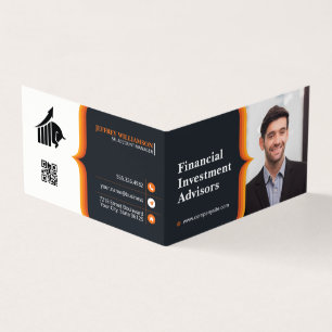 Business Man Smiling Företag QR-kod Visitkort