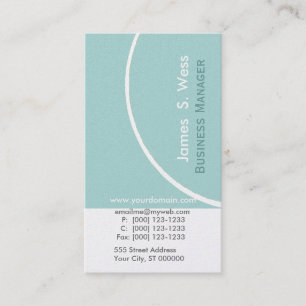 Business Manager Contemporary Aqua-design Visitkort