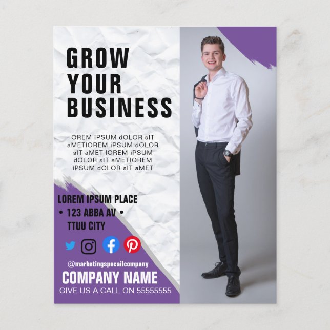 Business marknadsföring poster-flygare flygblad (Framsidan)